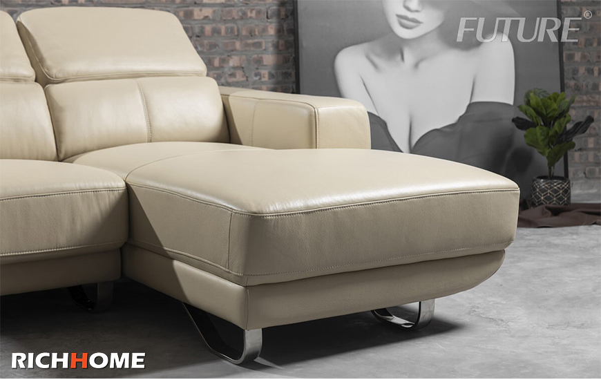 mẫu sofa da bò chữ l FUTURE MODEL 7051 (3L) nhập khẩu chính hãng