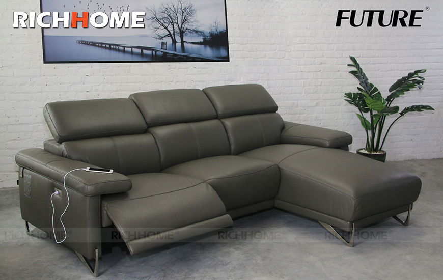 sofa chu L da bo future model 7067 3L - SOFA DA BÒ - FUTURE MODEL 7067 (3L)