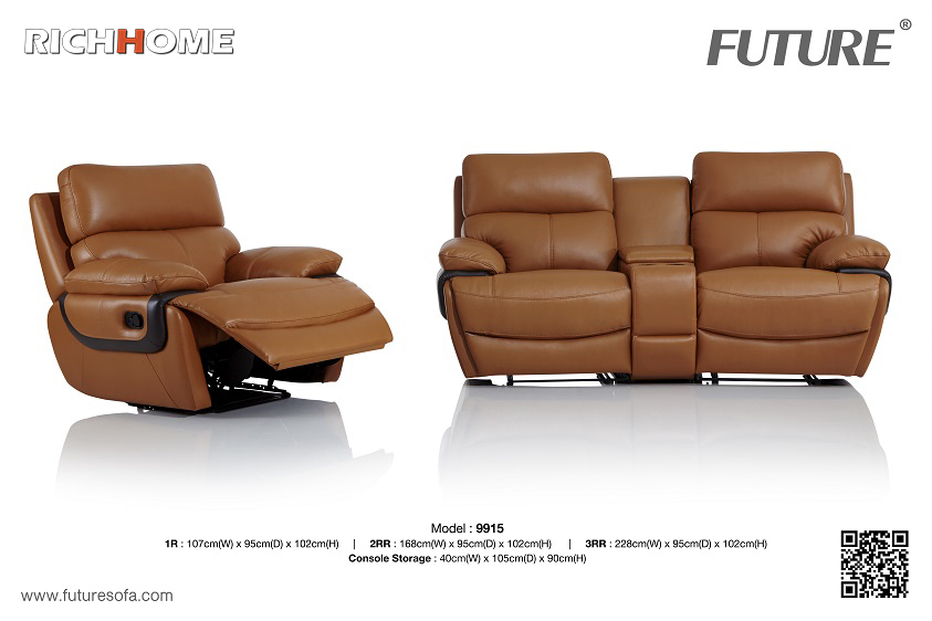 sofo da bo future 99151R 2RR 1 - SOFA DA BÒ - FUTURE MODEL 9915 (1R + 2S + hộc bàn trà)