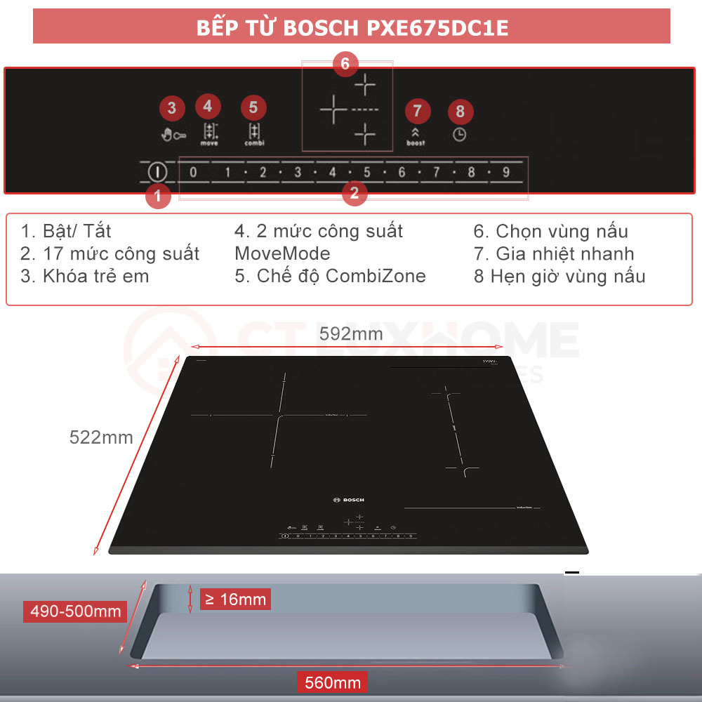 bep tu bosch pvj611fb5e 1 - BẾP TỪ BOSCH PVJ611FB5E