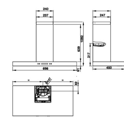 HÚT MÙI ÁP TƯỜNG HAFELE HH-WI70C 539.81.158