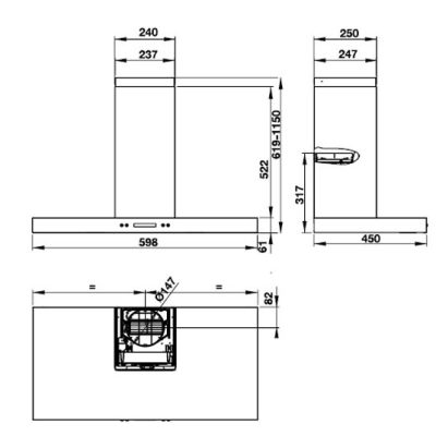 HÚT MÙI ÁP TƯỜNG HAFELE HHWI60B 539.81.173