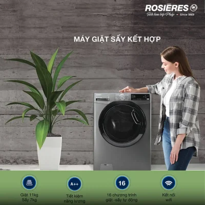 MÁY GIẶT SẤY ROSIERES RILSW4117TAHBR-4 (WIFI)