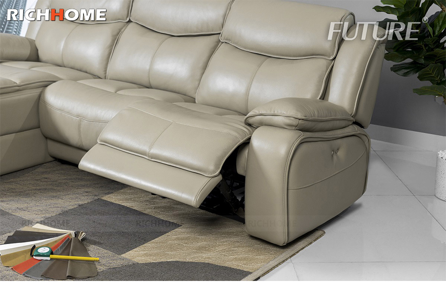 sofa da bo future model 9916 2 1 - SOFA DA BÒ - FUTURE MODEL 9916 (2+HỘC BÀN TRÀ)