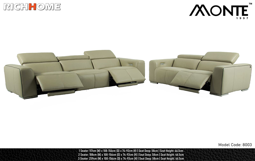 sofa da bo monte model 8003 113 2 - SOFA DA BÒ - MONTE MODEL 8003 (1+1+3)