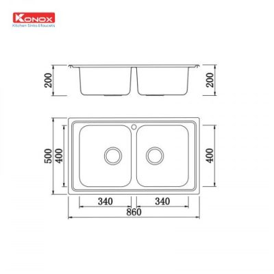 Chậu rửa bát European sink Premium KS8650 2B