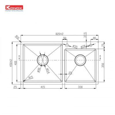 Chậu rửa bát Overmount Sink KN8245DO