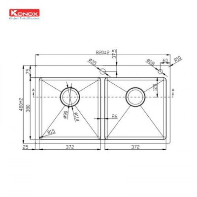 Chậu rửa bát Overmount Sink KN8248DOB