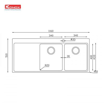 Chậu rửa bát Turkey Sink Miro 1160