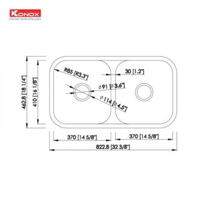 Chậu rửa Konox KN8246DUA