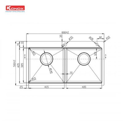 Chậu rửa bát KN8850TD