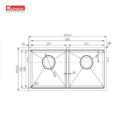 Chậu rửa Konox KN8745DUB