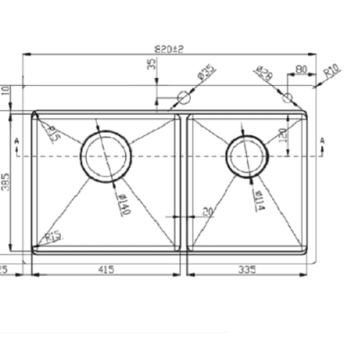 Chậu rửa Konox KN8250TD