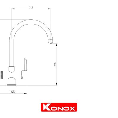 TRIM20WATER2 1 400x400 - Vòi rửa Konox ba đường nước RO Trim-Water