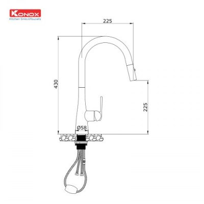 Voi rua bat day rut Curva Black ban ve 500x500 1 1 400x400 - Vòi rửa Konox Curva Chrome