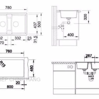 lexa8kt2 400x400 - CHẬU RỬA BLANCO LEXA 8 (SILGRANIT ALU AUTHRACITE)