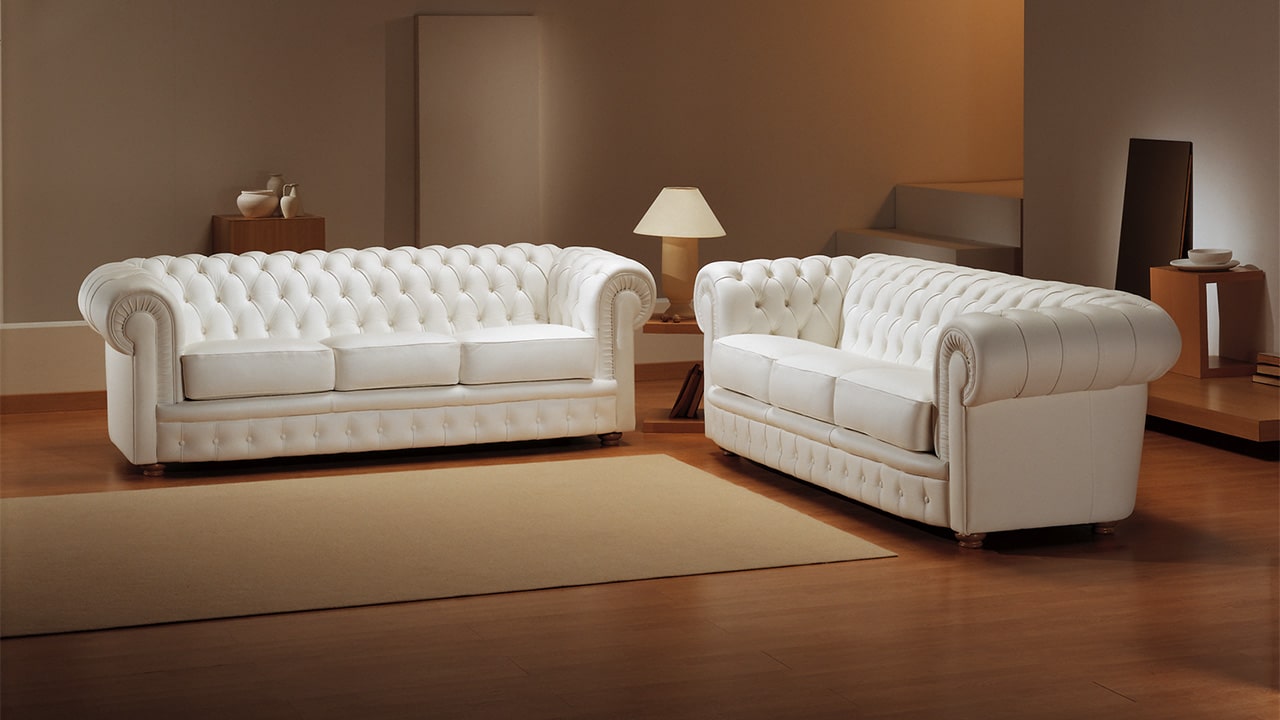 Bộ Sofa da được thiết kế theo phong cách tân cổ điển