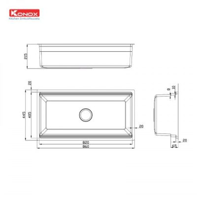 Chậu rửa bát chống xước KN8644SU Dekor