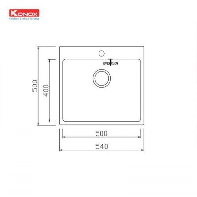 Ban ve Topmount Sink Unico 5450 500x500 1 400x400 - Chậu rửa bát Topmount Sink Unico 5450