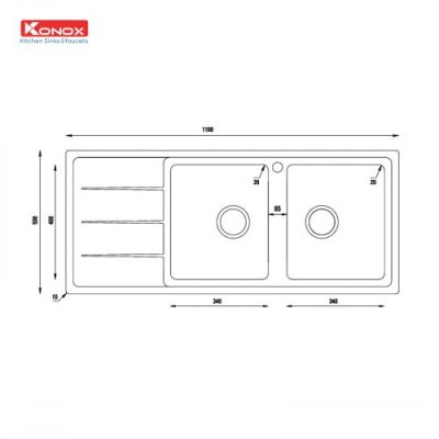 Chậu rửa bát Turkey sink Beta 1160 – Bàn trái