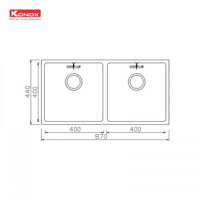 Chậu rửa bát Undermount Sink Cube 8744DU