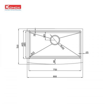 Chậu rửa bát Workstation Sink – Apron Sink KN8051AS Curve