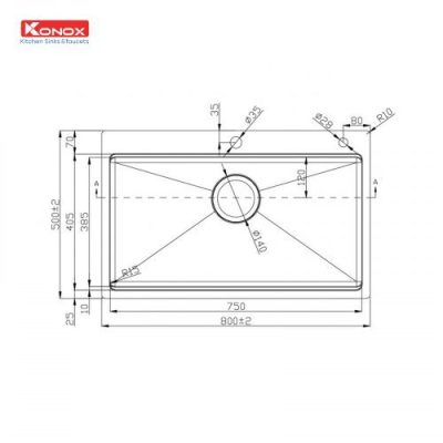 Chậu rửa bát Workstation Sink – Topmount Sink KN8050TS