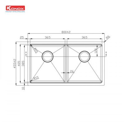 Chậu rửa bát Workstation Sink – Undermount Sink KN8046DUB