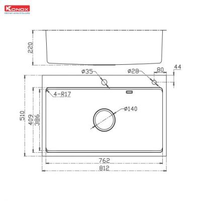 Chậu rửa bát chống xước KN8151TS Dekor