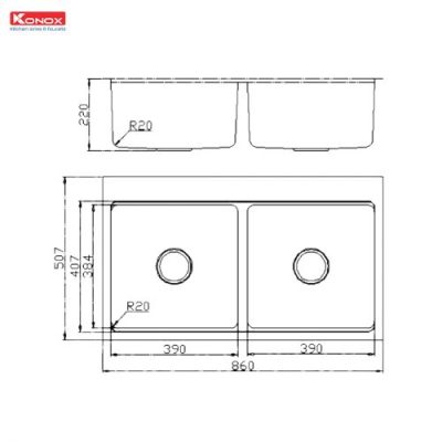 Chậu rửa bát chống xước KN8651TD Dekor