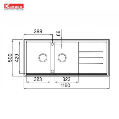 Chậu rửa bát Granite Sink Phoenix 1160 – Grey