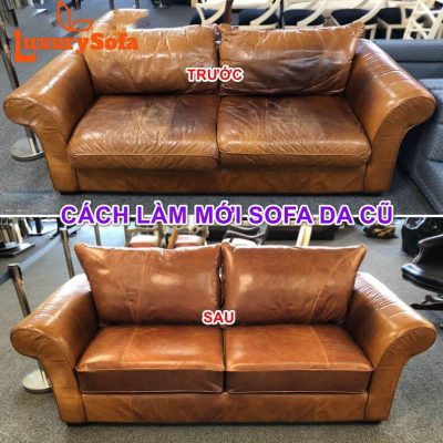 làm mới sofa da cũ