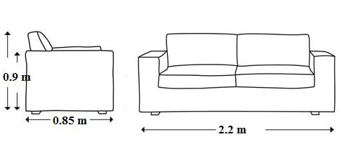 kích thước sofa băng