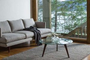 Các kiểu kết hợp giữa bàn trà và sofa da