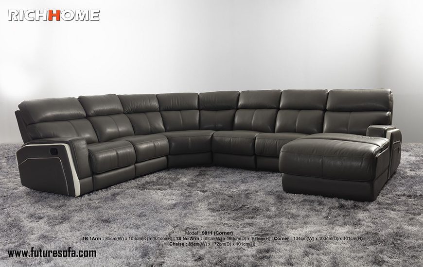 sofa da bo mau future model 9911 - Tiêu chuẩn kích thước ghế sofa da phòng khách