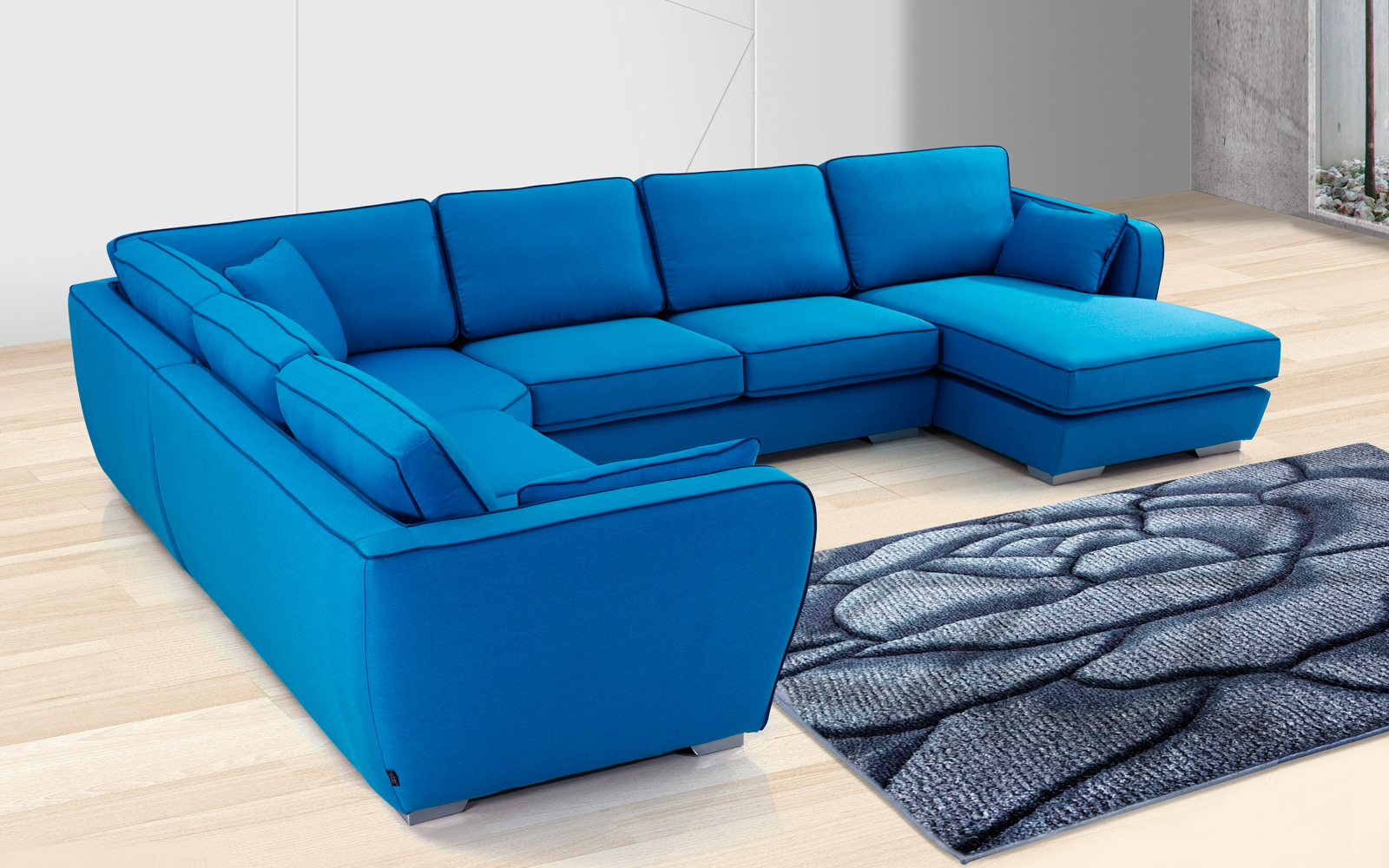 sofa màu xanh dương