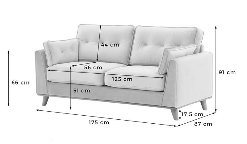 chiều cao ghế sofa