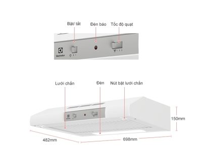 Hút mùi ELECTROLUX EFT7041W