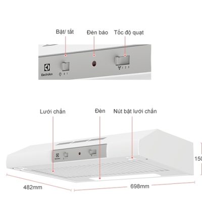 Hút mùi ELECTROLUX EFT7041W