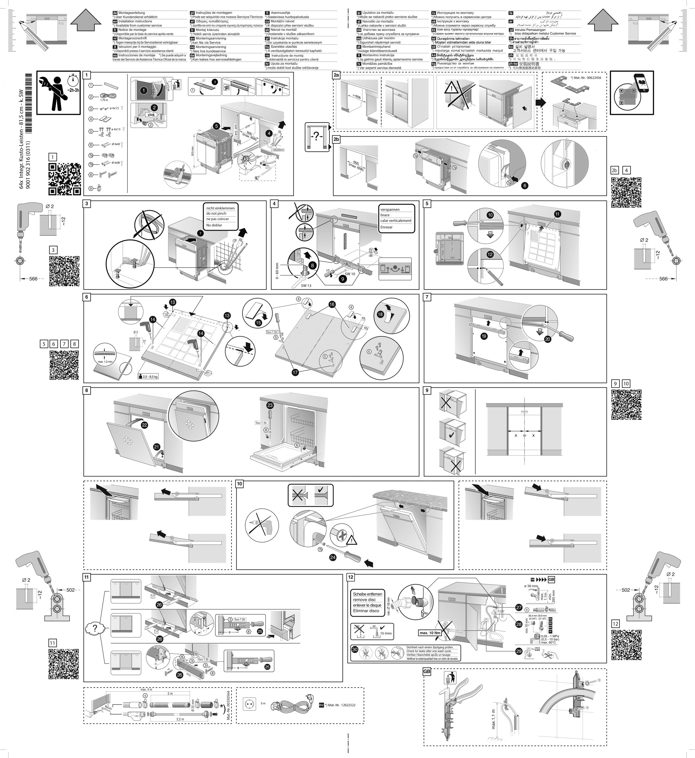 Huong dan lap dat may rua bat ban am SMI4HCS48E scaled - Máy rửa bát bán âm Bosch SMI4HCS48E seri 4