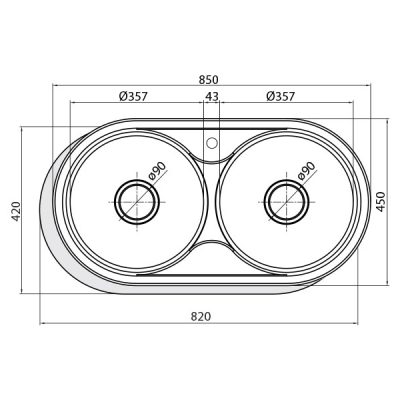 Chậu rửa bát Cata R-2 AG