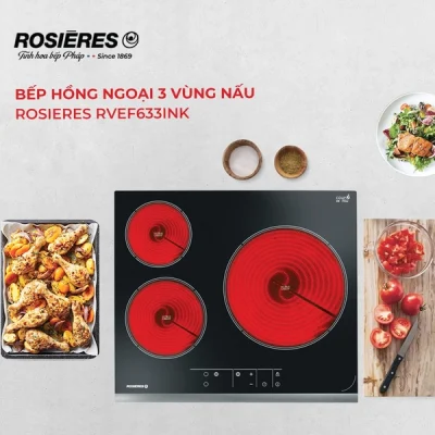 Bếp 3 vùng hồng ngoại ROSIERES RVEF633INK