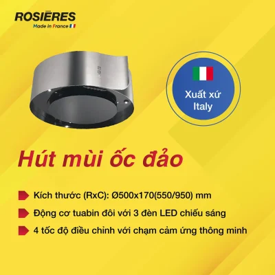 Máy ốc đảo Ø50cm ROSIERES RDL910IN