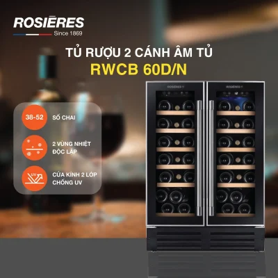 Tủ rượu 2 cánh âm tủ ROSIERES RWCB 60D/N