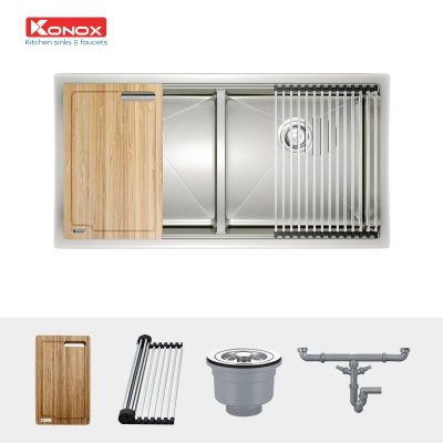 Chậu rửa Bát Konox model: Workstation Sink Undermount KN8046DUB