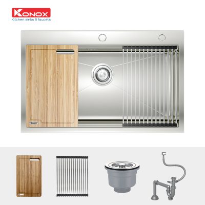 Chậu rửa Bát Konox KN8050TS (full phụ kiện)