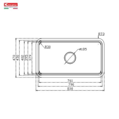 Chậu rửa Bát Konox KN8347SU Dekor Full