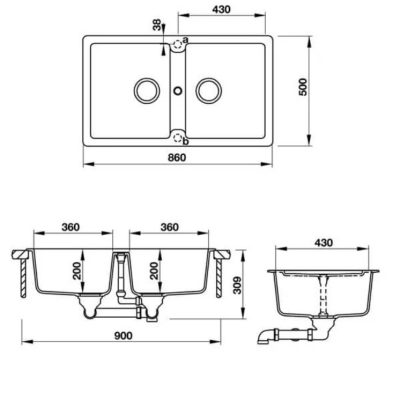 Chậu rửa Hafele Galba HS19-GEN2S90 (570.36.400)