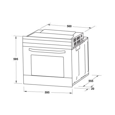 Lò nướng âm tủ Hafele HO-4KT70A 538.61.442 series 400