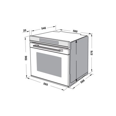 KT lo nuong Hafele HO 8T72A 538.01.421 400x400 - Lò nướng âm tủ Hafele HO-8T72A 538.01.421 series 800